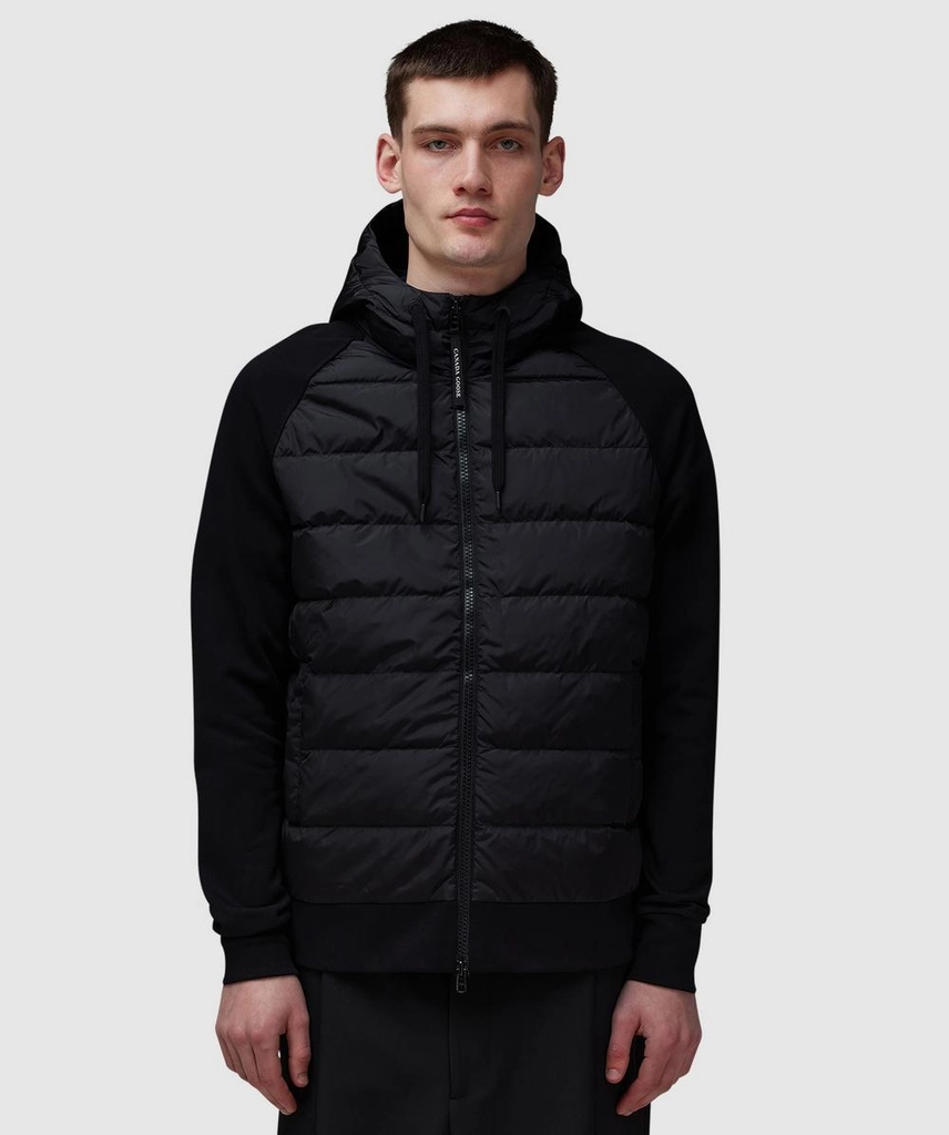 Canada Goose Hybridge Huron Full Zip Hoodie (Black - Noir - M) - Size M